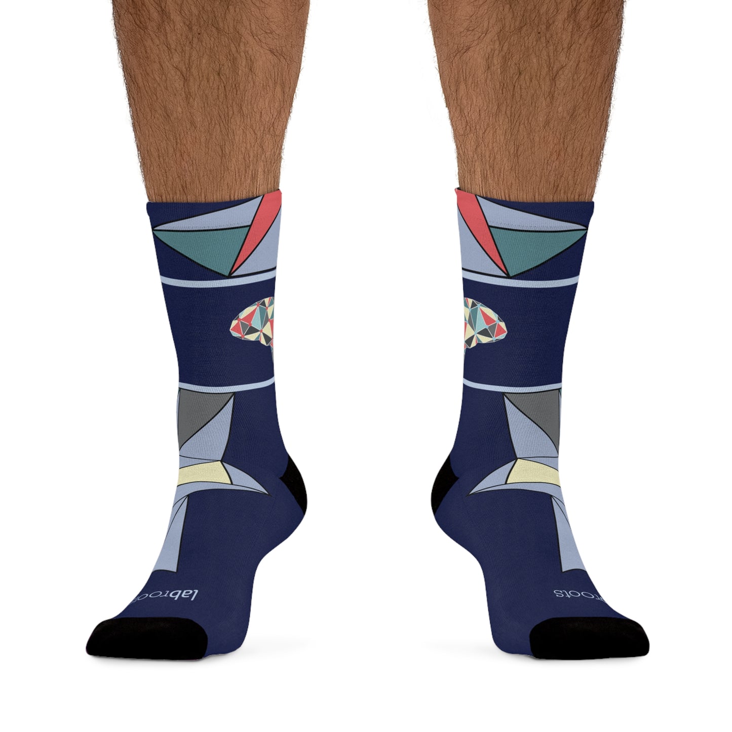 Stained Glass Brain Socks