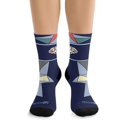 Stained Glass Brain Socks