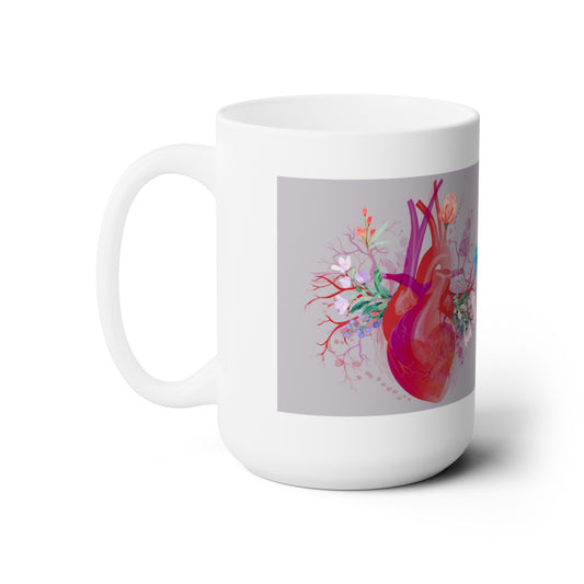 Floral Science Heart Mug