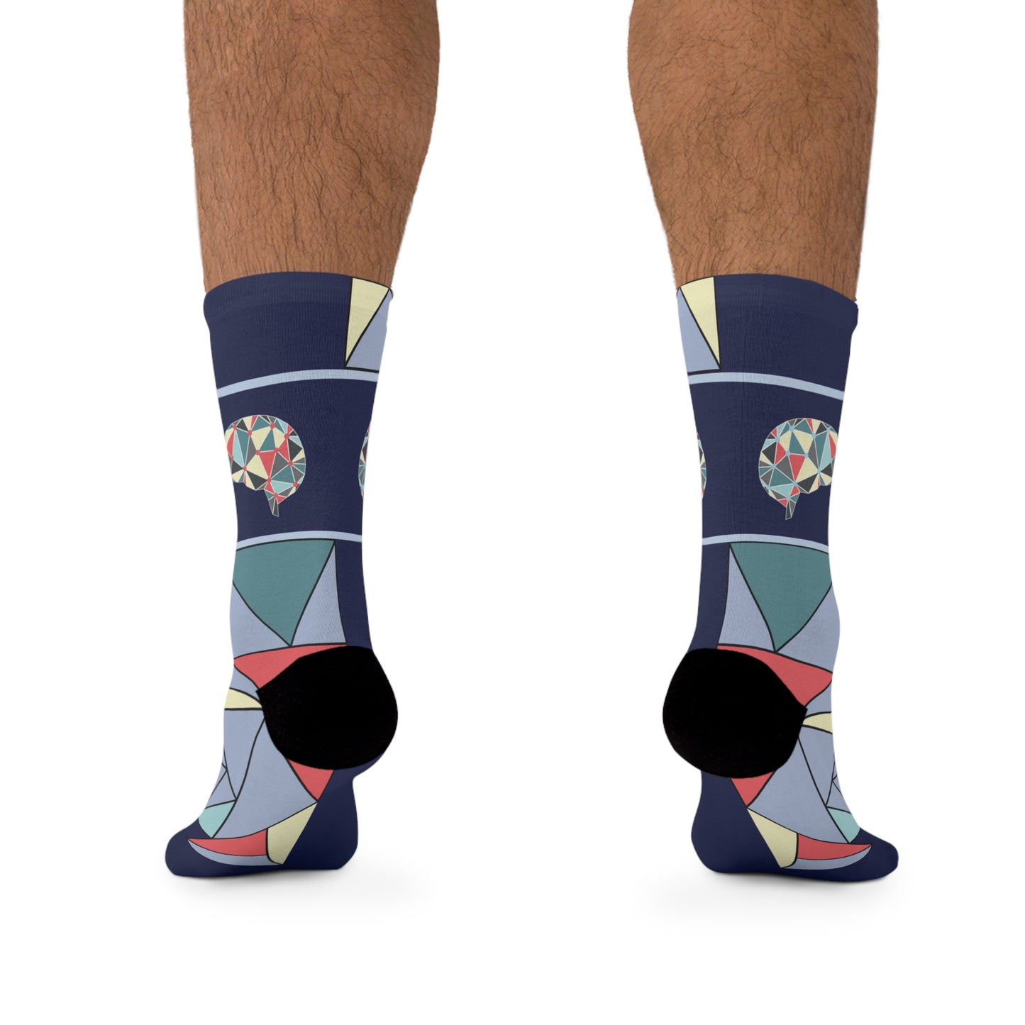 Stained Glass Brain Socks